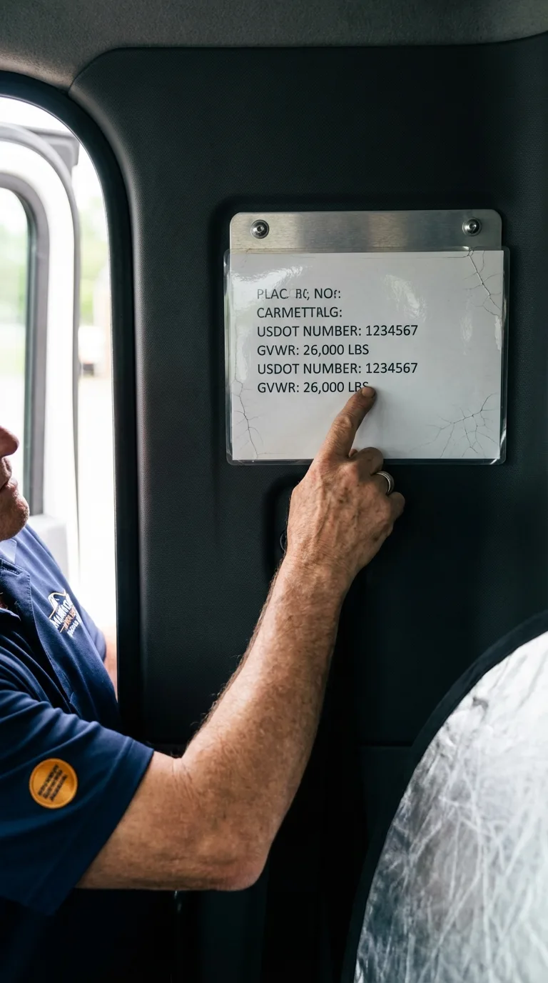 USDOT licensing placard verification in Garnett